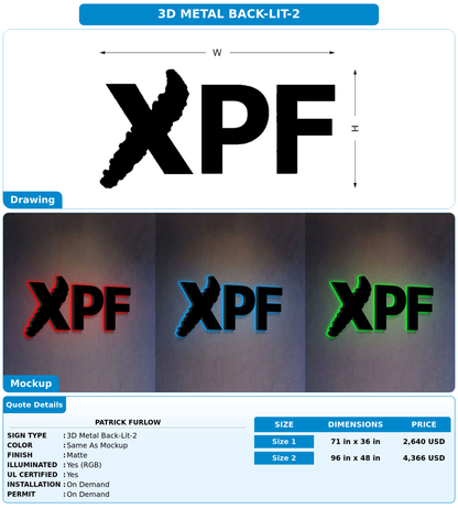 CUSTOM MOCKUP SIGN FOR Patrick Furlow