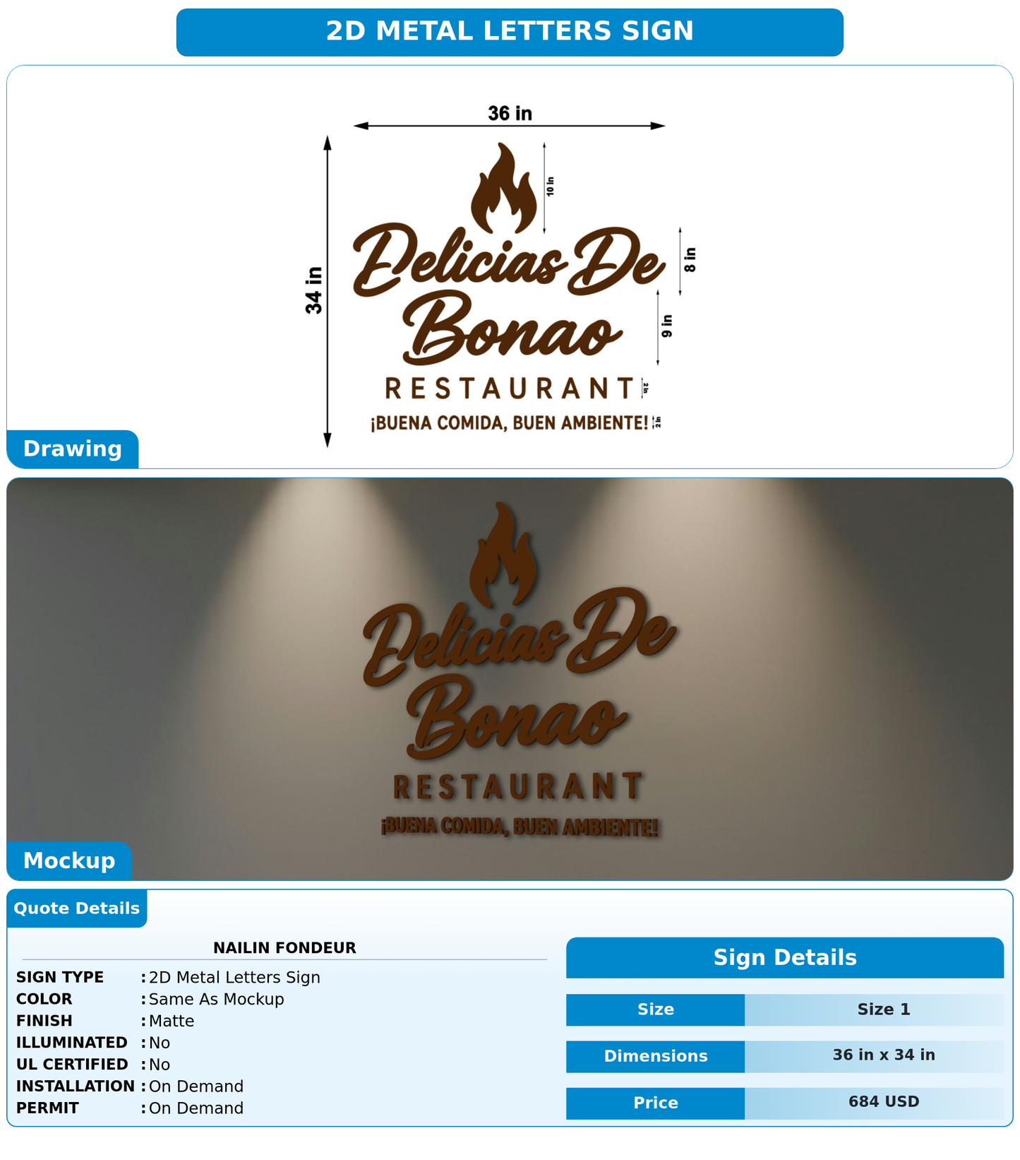 CUSTOM MOCKUP SIGN FOR Nailin Fondeur