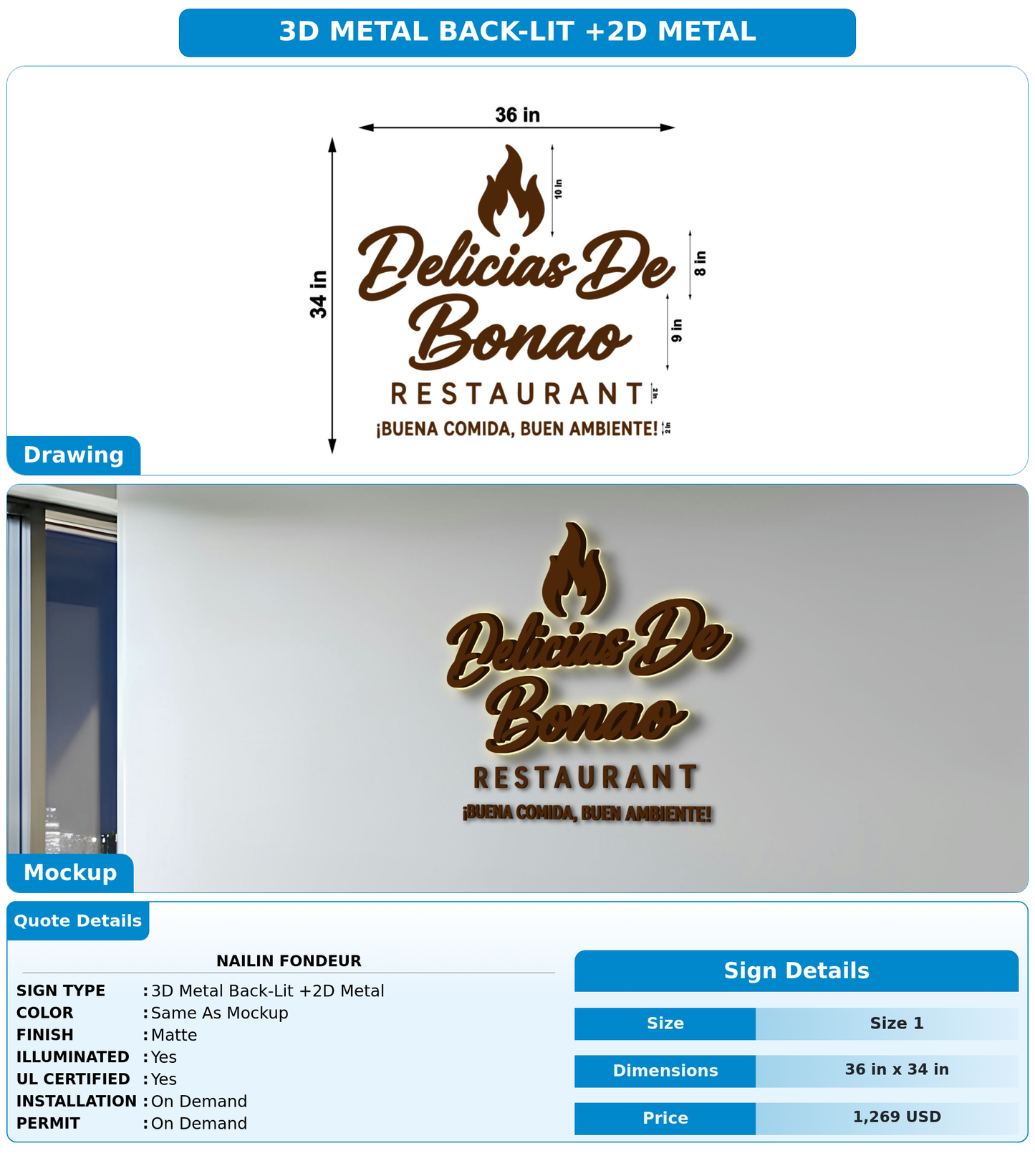 CUSTOM MOCKUP SIGN FOR Nailin Fondeur