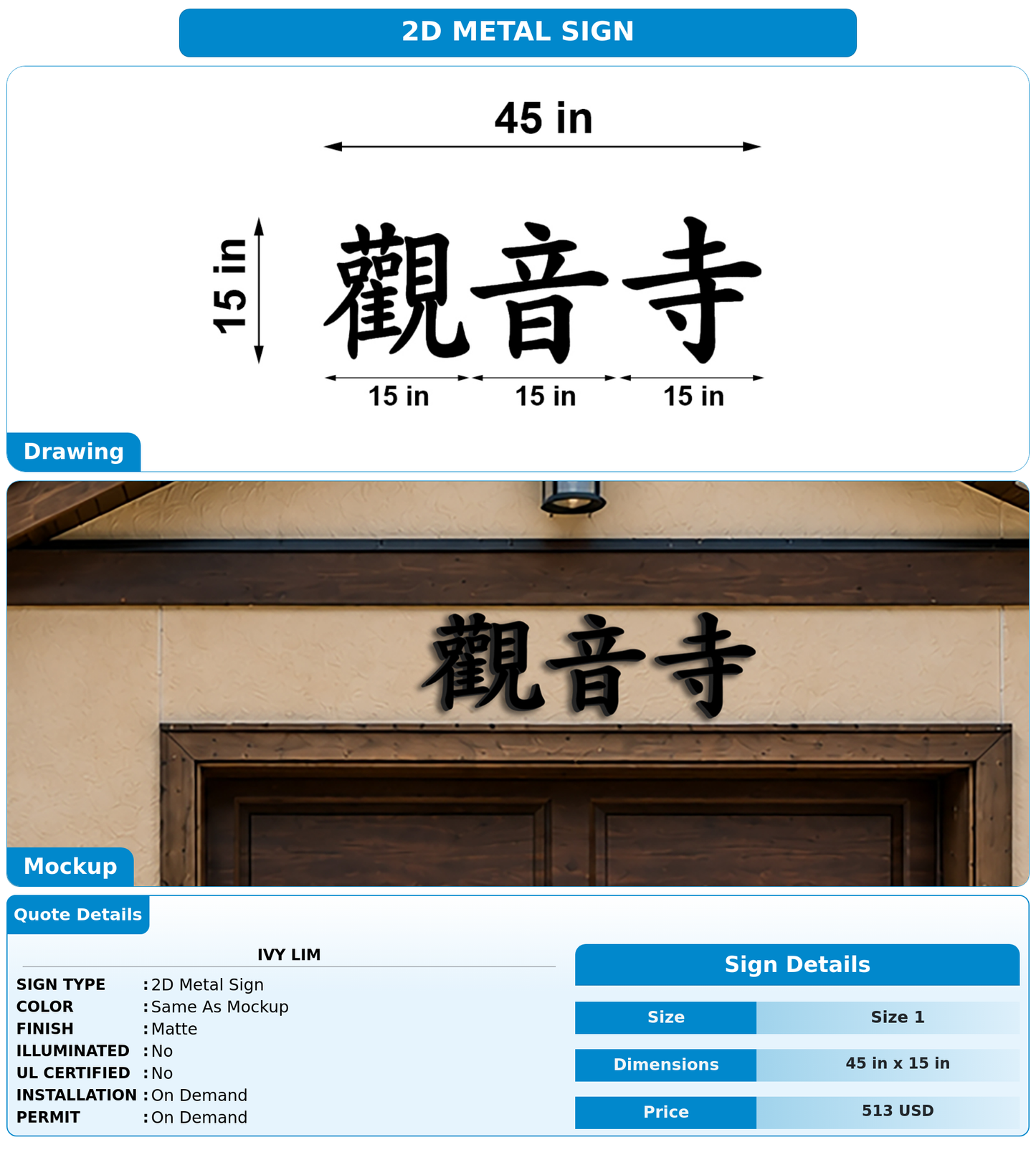CUSTOM MOCKUP SIGN FOR Ivy Lim