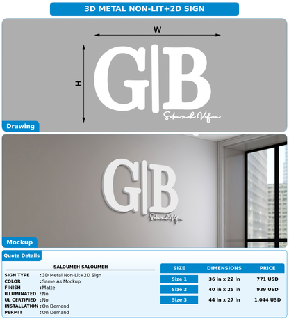 CUSTOM MOCKUP SIGN FOR Saloumeh Saloumeh