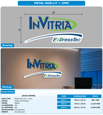 CUSTOM MOCKUP SIGN FOR Jackie Hummel