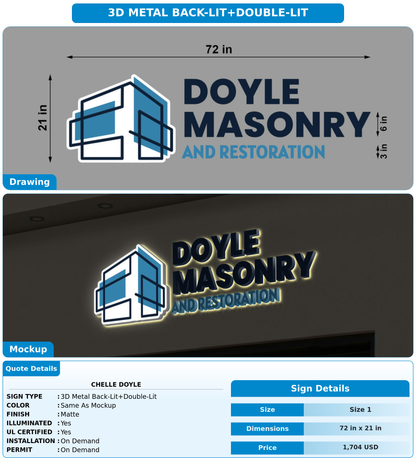 CUSTOM MOCKUP SIGN FOR Chelle Doyle