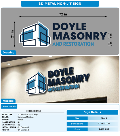 CUSTOM MOCKUP SIGN FOR Chelle Doyle