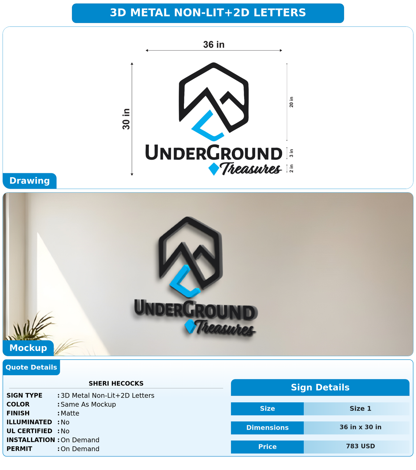 CUSTOM MOCKUP SIGN FOR Sheri Hecocks