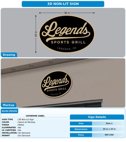 CUSTOM MOCKUP SIGN FOR Catherine Sabel