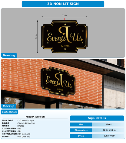 CUSTOM MOCKUP SIGN FOR Kendra Johnson