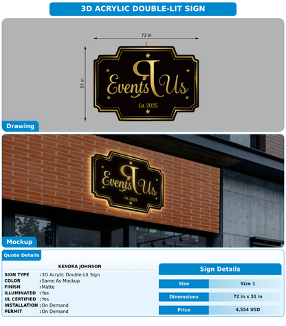 CUSTOM MOCKUP SIGN FOR Kendra Johnson