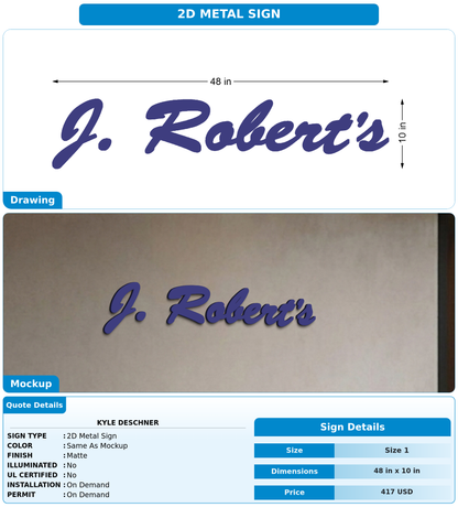 CUSTOM MOCKUP SIGN FOR Kyle Deschner