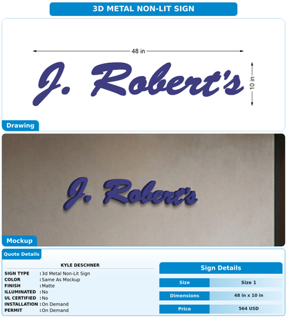 CUSTOM MOCKUP SIGN FOR Kyle Deschner