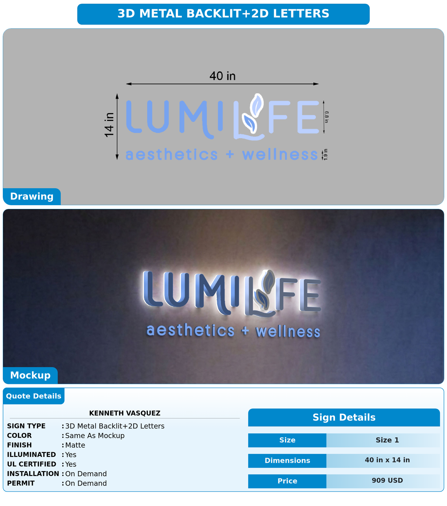 CUSTOM MOCKUP SIGN FOR Kenneth Vasquez