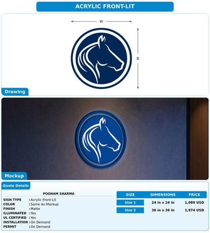 CUSTOM MOCKUP SIGN FOR Poonam Sharma