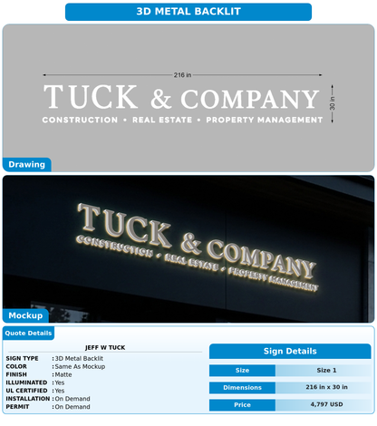 CUSTOM MOCKUP SIGN FOR JEFF W TUCK