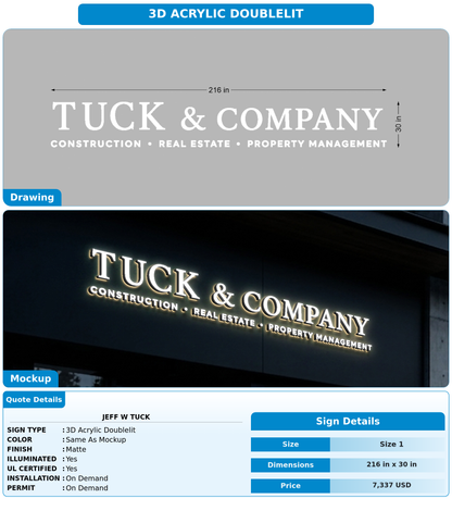 CUSTOM MOCKUP SIGN FOR JEFF W TUCK