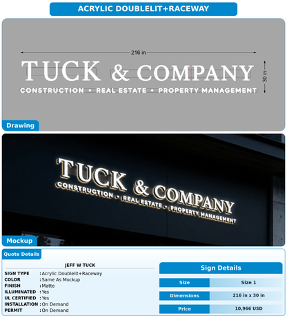 CUSTOM MOCKUP SIGN FOR JEFF W TUCK