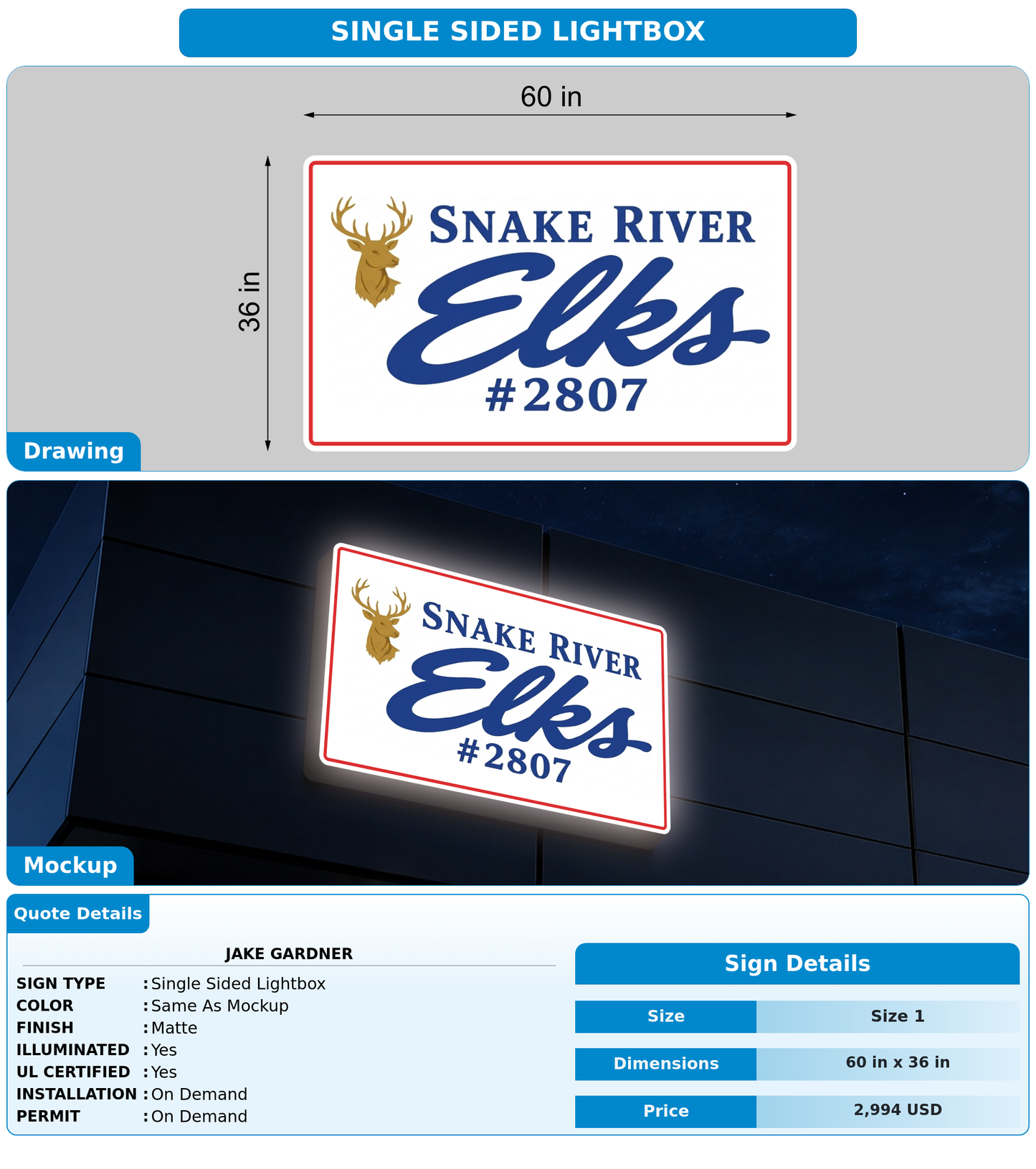 CUSTOM MOCKUP SIGN FOR Jake Gardner
