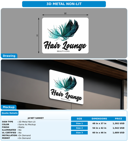 CUSTOM MOCKUP SIGN FOR Ja'Net Sankey