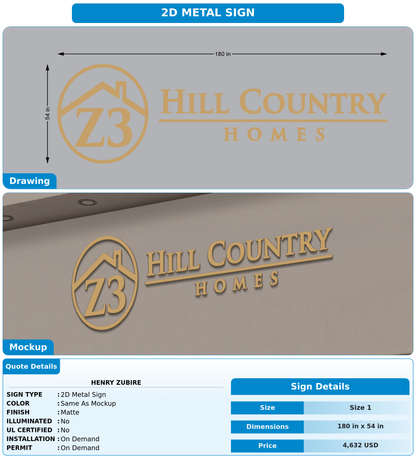 CUSTOM MOCKUP SIGN FOR Henry Zubire