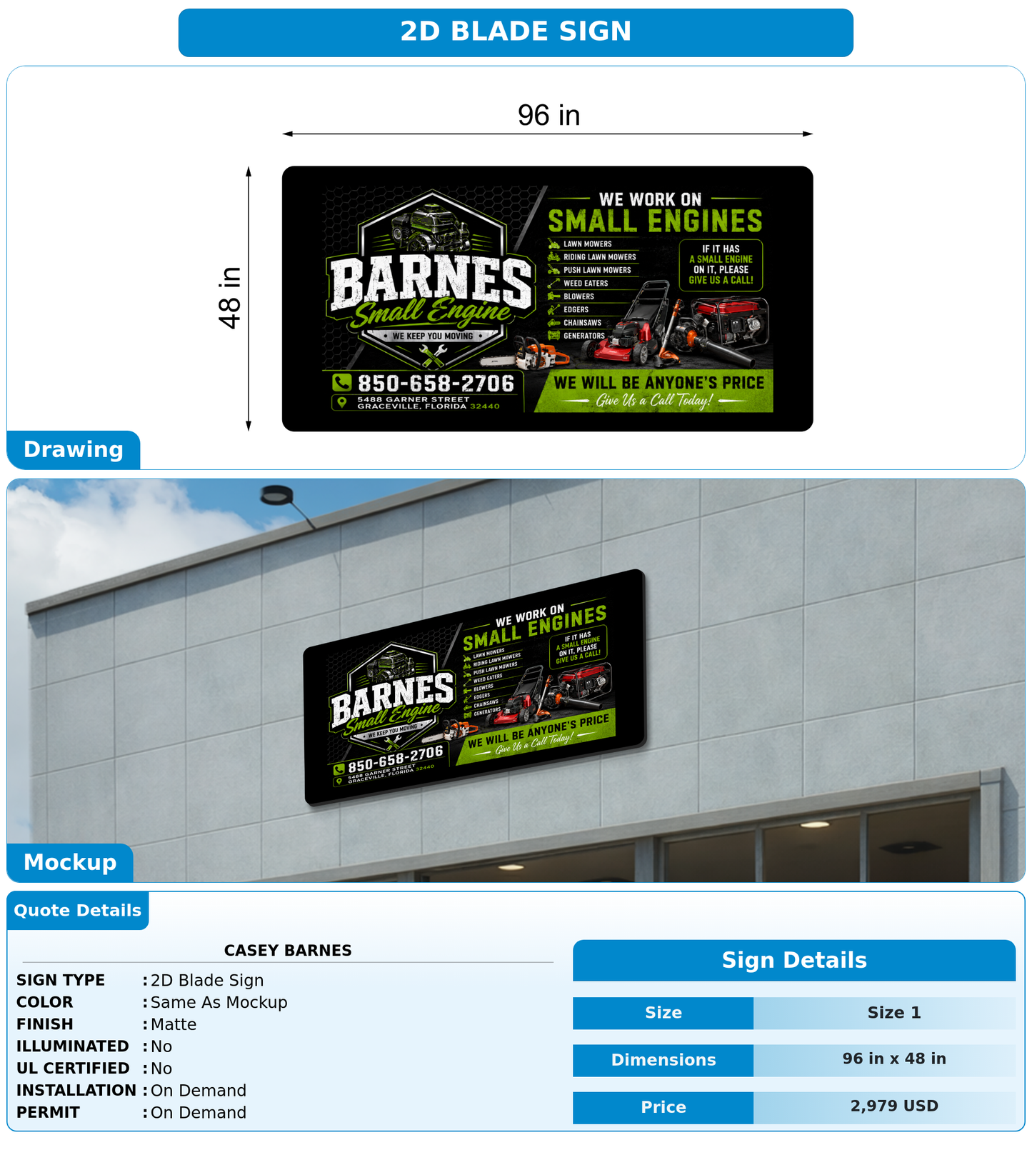 CUSTOM MOCKUP SIGN FOR Casey Barnes