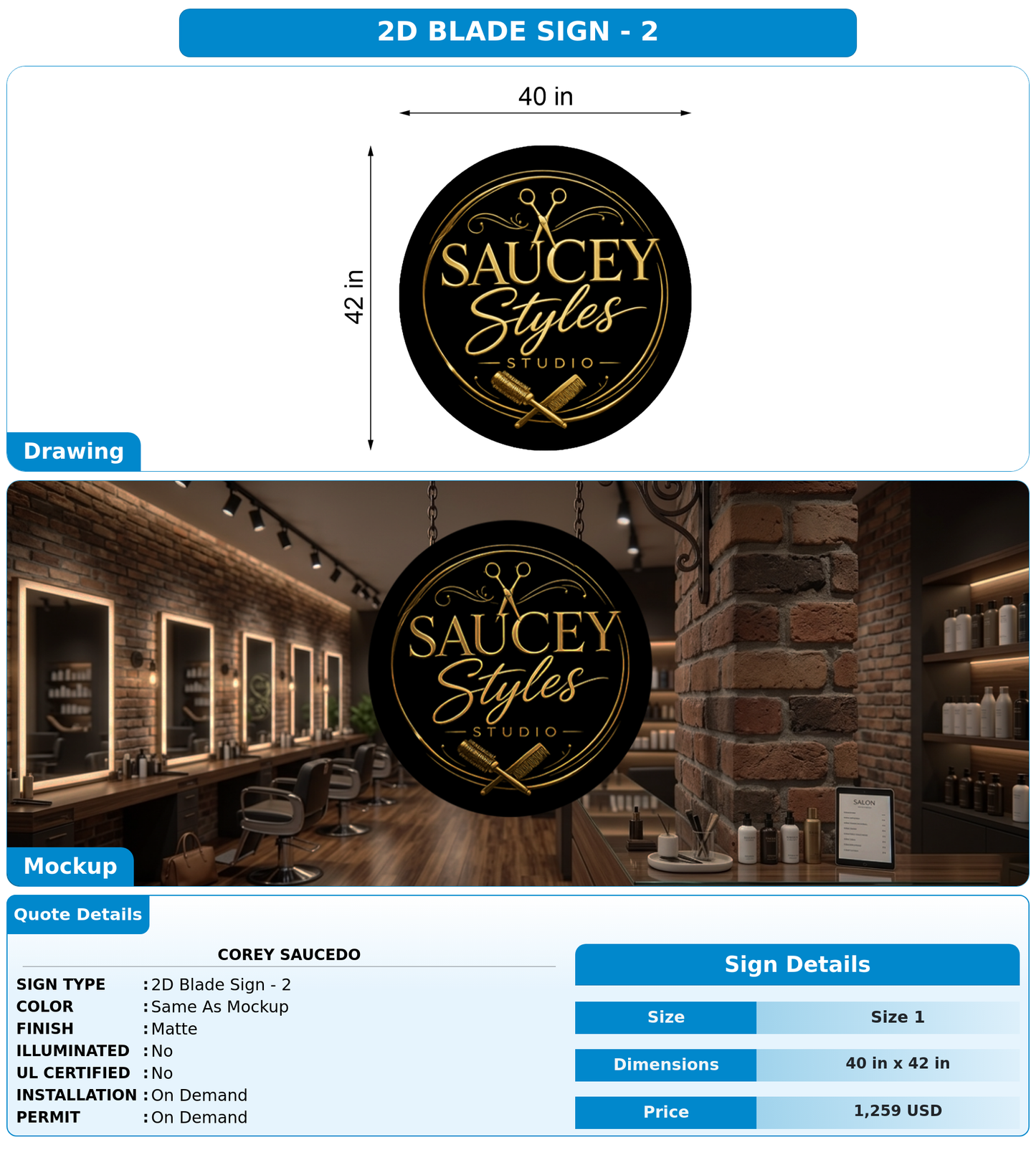 CUSTOM MOCKUP SIGN FOR Corey Saucedo