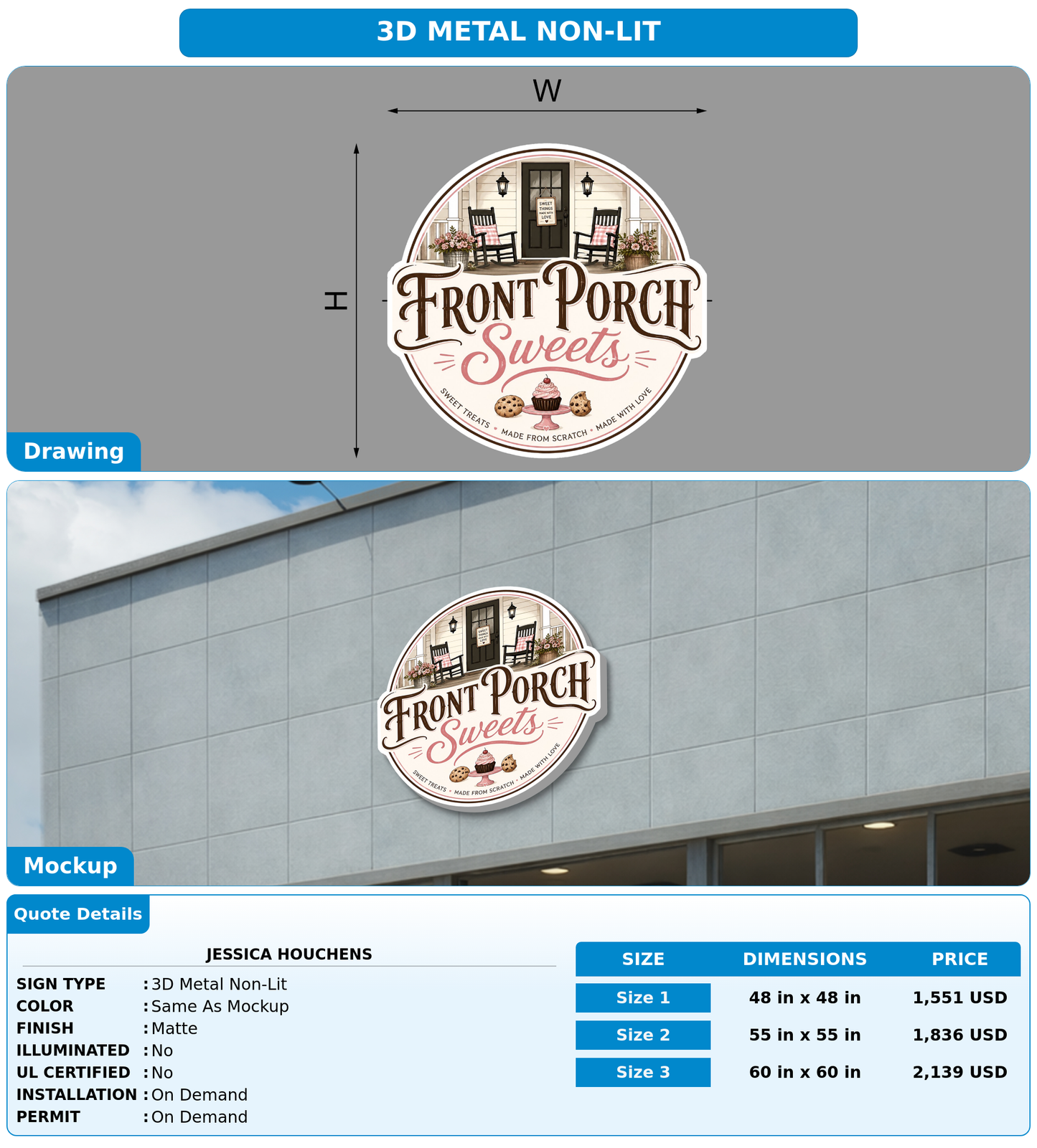 CUSTOM MOCKUP SIGN FOR Jessica Houchens
