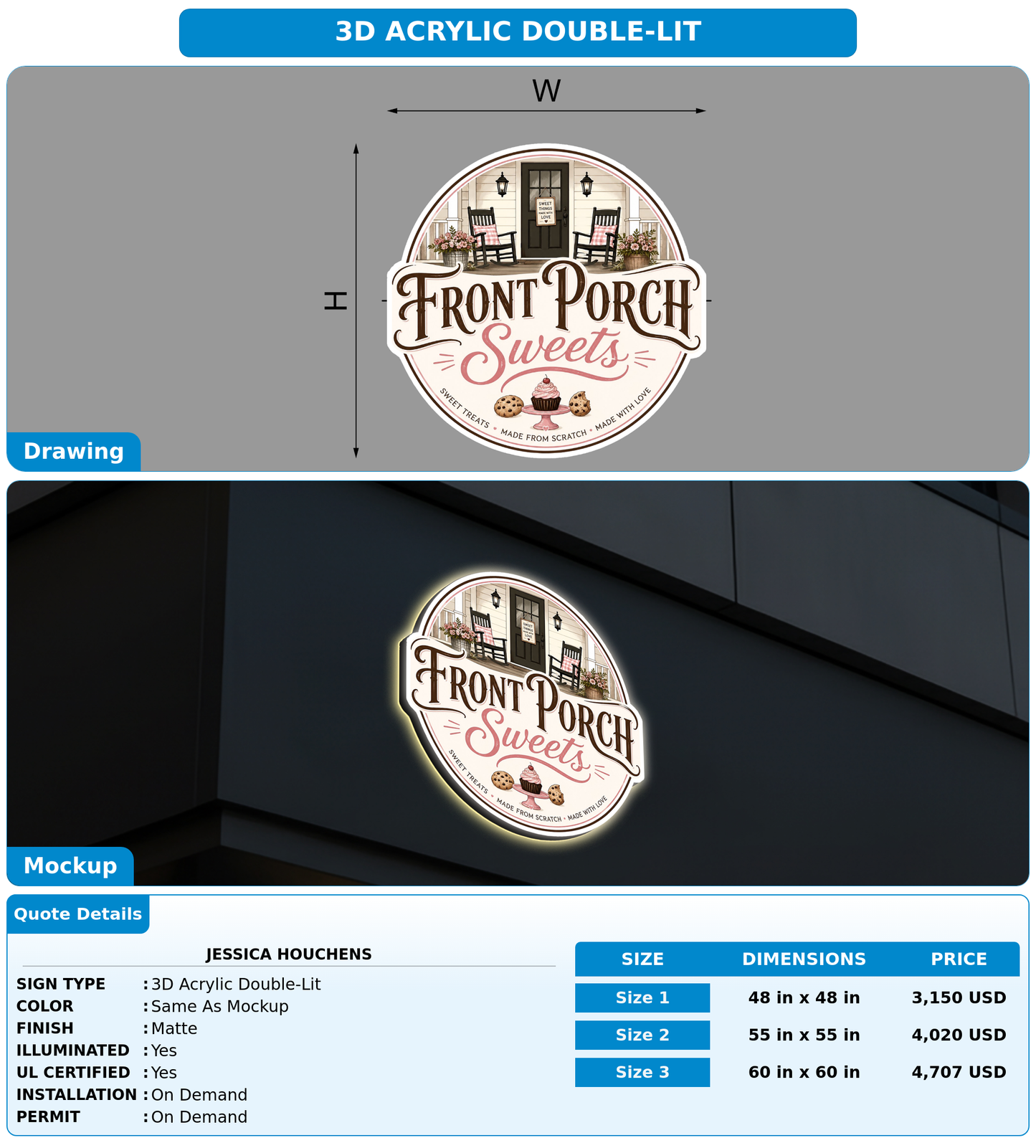 CUSTOM MOCKUP SIGN FOR Jessica Houchens