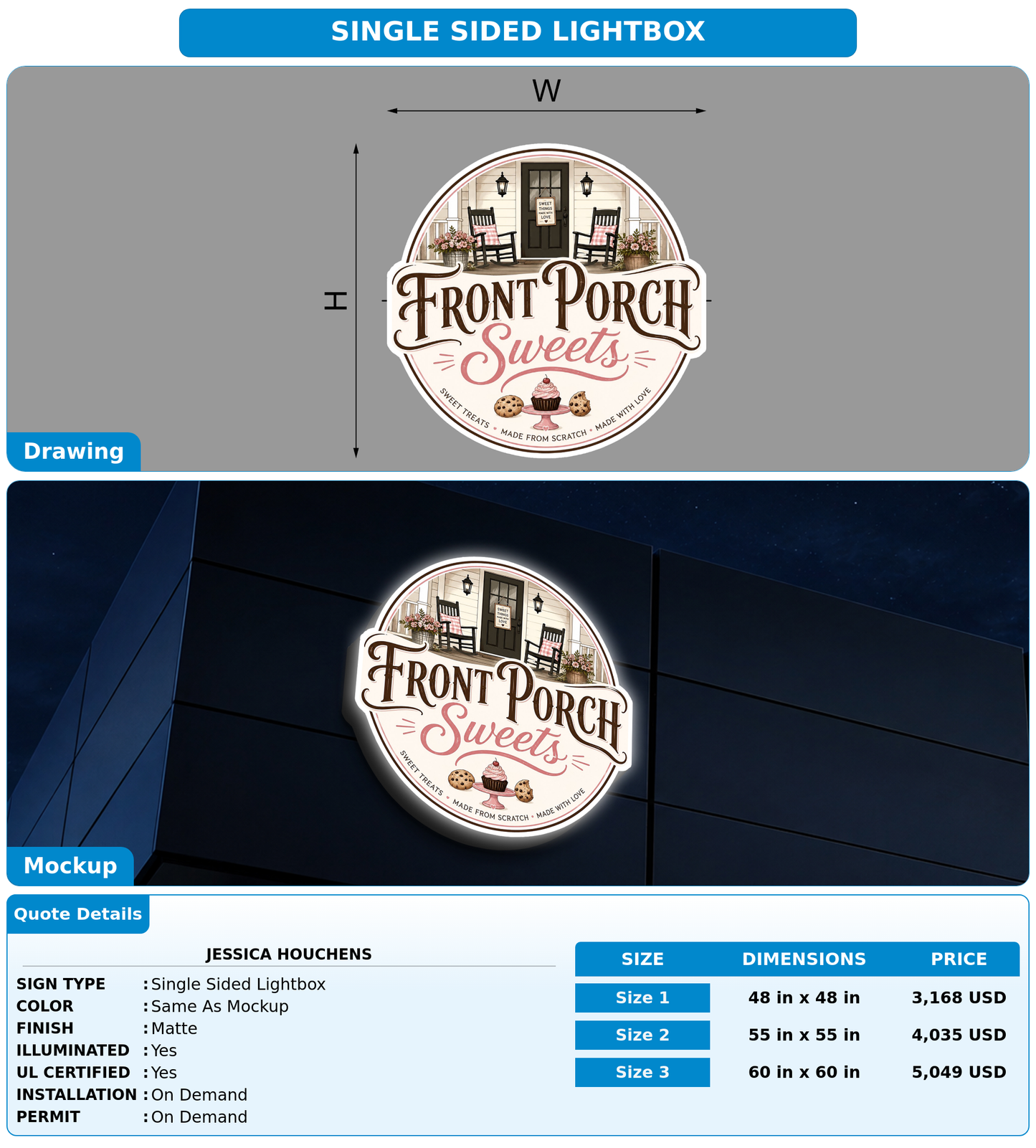CUSTOM MOCKUP SIGN FOR Jessica Houchens