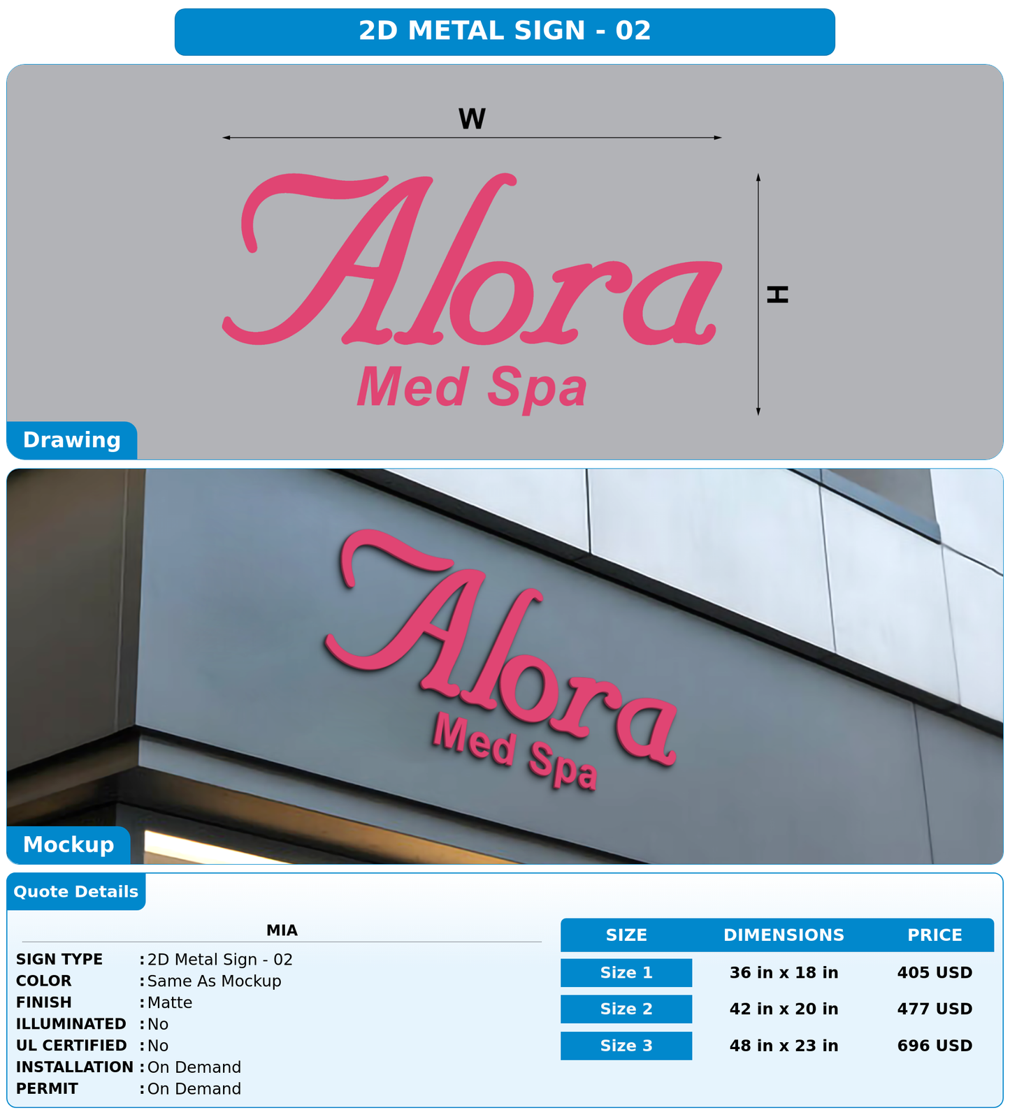 CUSTOM MOCKUP SIGN FOR Mia