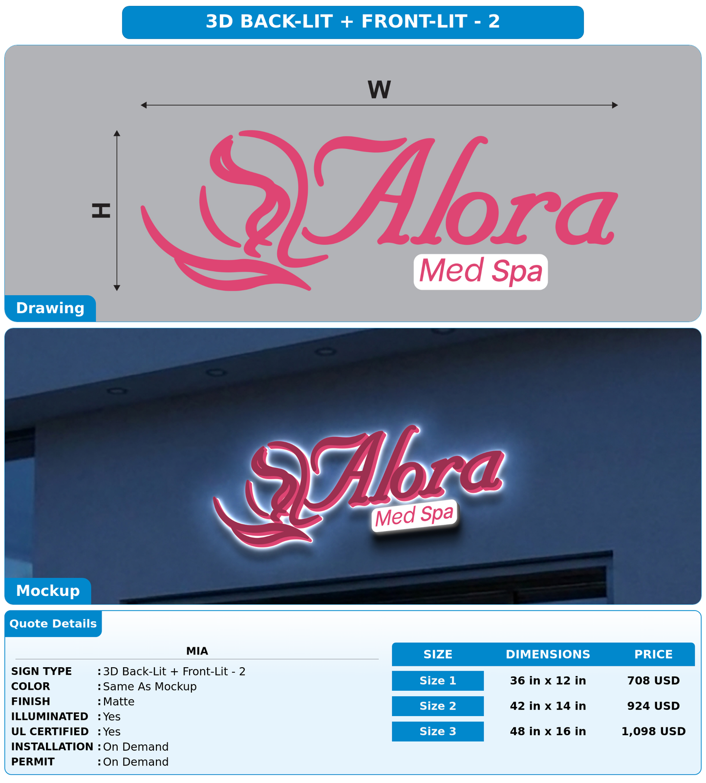 CUSTOM MOCKUP SIGN FOR Mia