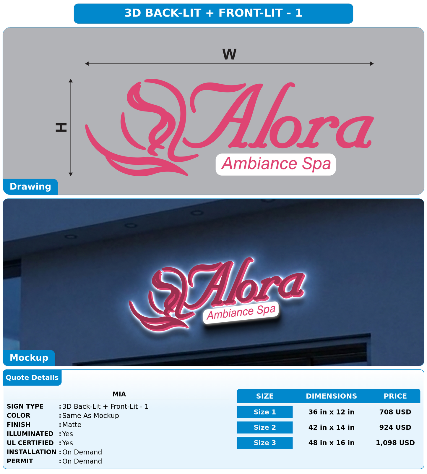 CUSTOM MOCKUP SIGN FOR Mia
