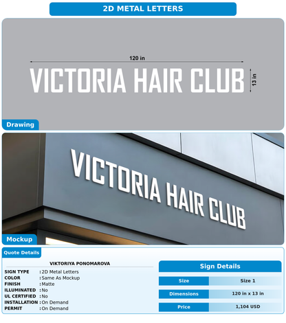 CUSTOM MOCKUP SIGN FOR VIKTORIYA PONOMAROVA