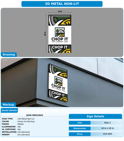 CUSTOM MOCKUP SIGN FOR John Mercurio