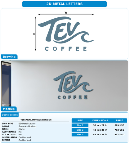 CUSTOM MOCKUP SIGN FOR Tessarra Monroe Parrish