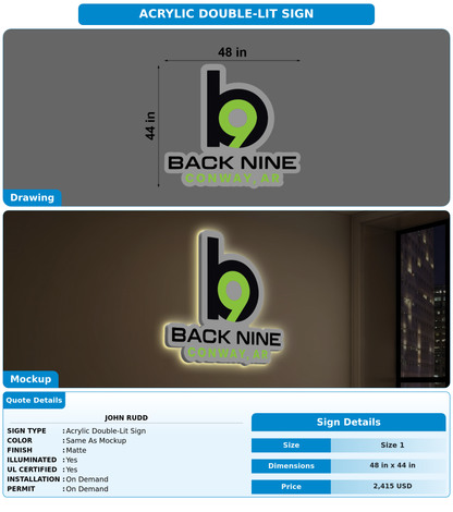 CUSTOM MOCKUP SIGN FOR John Rudd