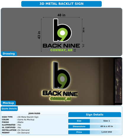 CUSTOM MOCKUP SIGN FOR John Rudd