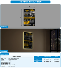 CUSTOM MOCKUP SIGN FOR Dustin spencer