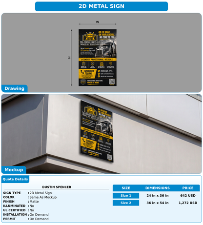 CUSTOM MOCKUP SIGN FOR Dustin spencer