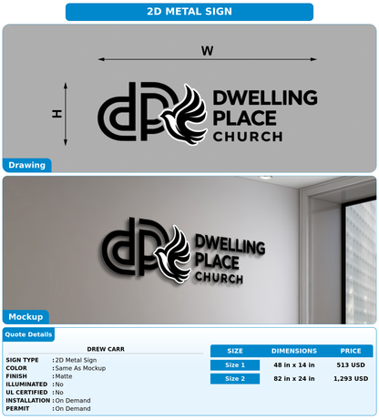 CUSTOM MOCKUP SIGN FOR Drew Carr