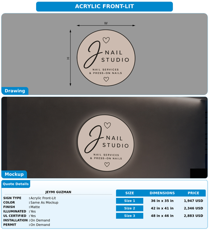 CUSTOM MOCKUP SIGN FOR Jeymi Guzman