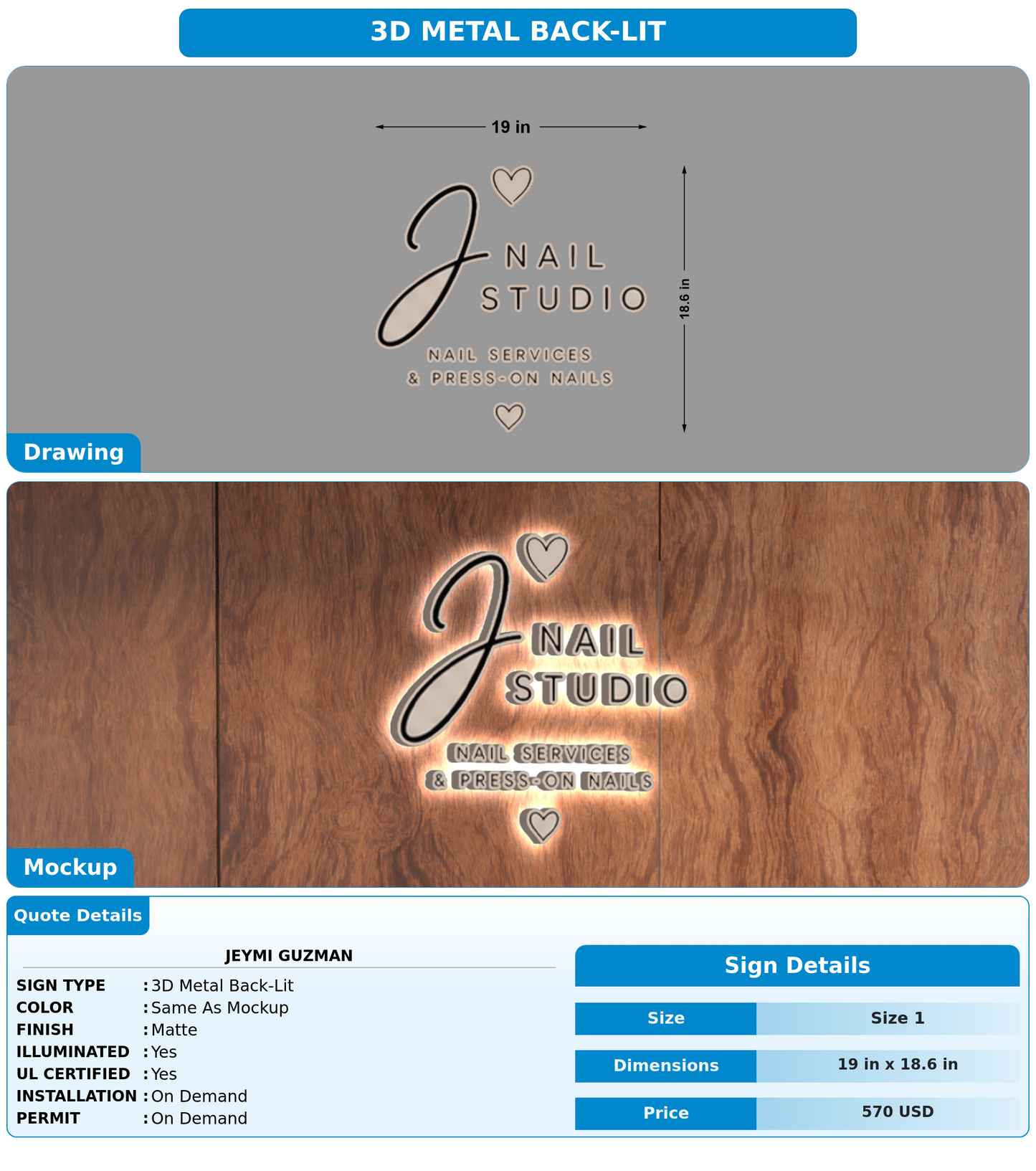 CUSTOM MOCKUP SIGN FOR Jeymi Guzman