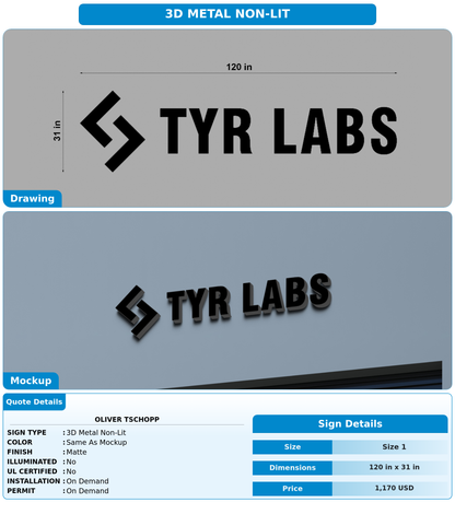 CUSTOM MOCKUP SIGN FOR Oliver Tschopp