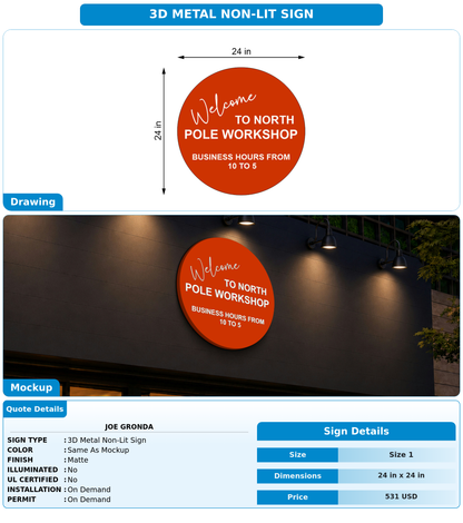 CUSTOM MOCKUP SIGN FOR Joe Gronda