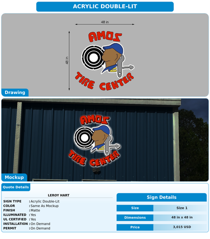 CUSTOM MOCKUP SIGN FOR Leroy Hart