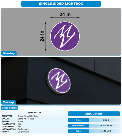 CUSTOM MOCKUP SIGN FOR LAURA MILLER