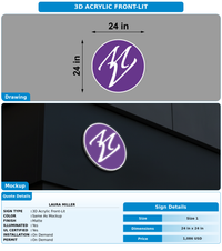 CUSTOM MOCKUP SIGN FOR LAURA MILLER