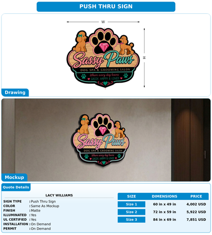 CUSTOM MOCKUP SIGN FOR Lacy Williams