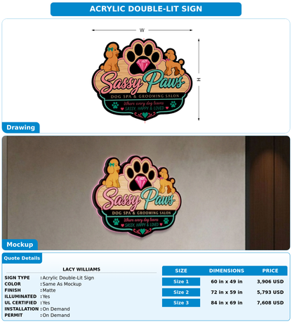 CUSTOM MOCKUP SIGN FOR Lacy Williams