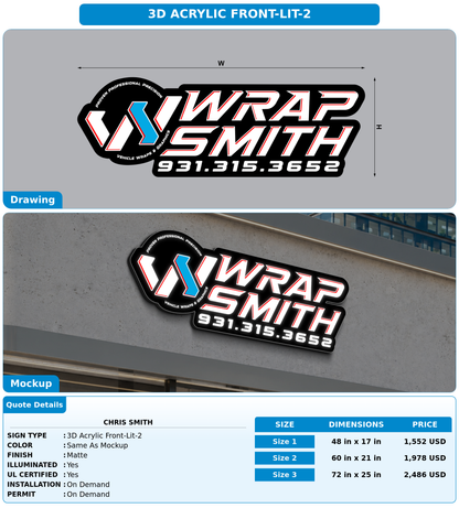 CUSTOM MOCKUP SIGN FOR Chris Smith