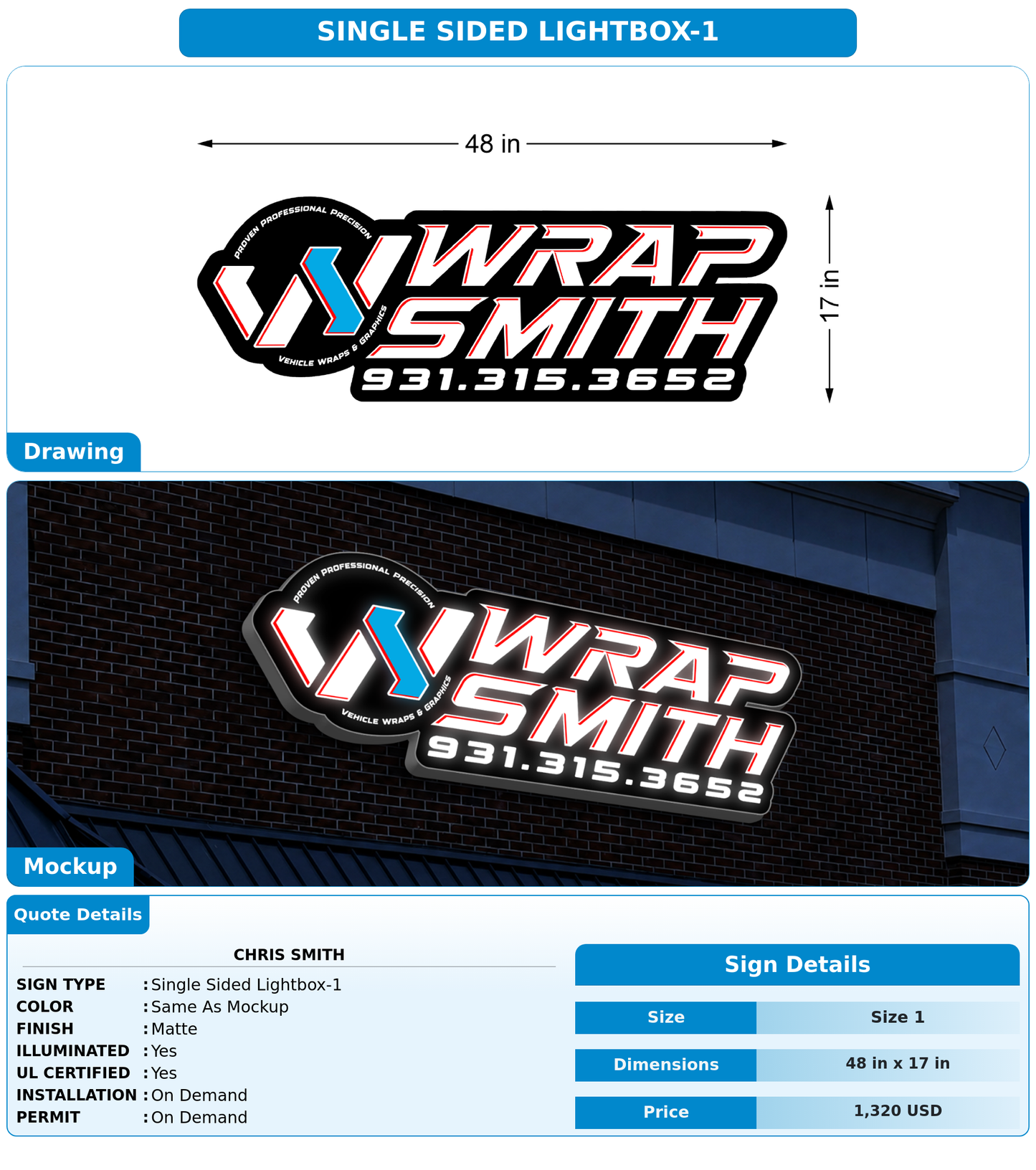 CUSTOM MOCKUP SIGN FOR Chris Smith