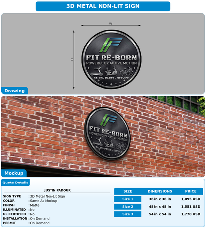 CUSTOM MOCKUP SIGN FOR Justin Padour